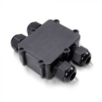 CA-BOX B 4x IP68 Voděodolná rozbočovací kabelová krabice, materiál plast černá, pro 4 kabely d=8-12mm, vodiče 4x0,5-4mm2, 230V, IP68, rozměry 112.6x93.3x35.3mm