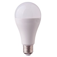 VT-221X LED žárovka LED žárovka, těleso kov šedostříbrná, difuzor plast opál, LED 12W, 1055lm, nebo 17W, 1521lm, teplá 2700K, nebo neutrální 4000K, nebo denní 6400K, E27, A65, Ra95, 230V, tř.1, rozměry d=66,5mm, h=134mm