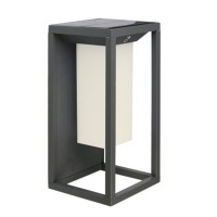 VT-77 LED SOLAR senzor HF Nástěnné, solární svítidlo, výdrž baterie max 12h, senzor HF, záběr 160°, dosah 5m, čas vypnutí 30s, těleso hliník černá, difuzor plast opál, LED 2W, 220lm, teplá 3000K, 230V, IP65, tř.1, 140x140x290mm, vč vypínače, baterie