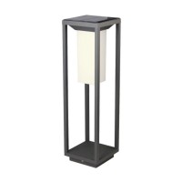 VT-66 LED SOLÁRNÍ senzor HF Stojací, solární svítidlo, výdrž baterie max 12h, senzor HF, záběr 160°, dosah 5m, čas vypnutí 30s, těleso hliník černá, difuzor plast opál, LED 2W, 280lm, teplá 3000K, 230V, IP65, tř.1, 140x140x500mm, vč vypínače, baterie