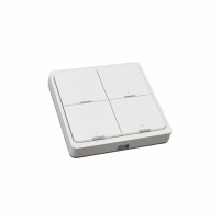 SS 4 ZigBee 3.0 Bezdrátový vypínač 2-tlačítkový Zigbee 3.0, kompatibilní smart systém Tuya, napájení baterie CR2430, IP20, plast bílá, rozměry 86x86x13mm, KU68