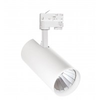 DELICATES LUX-LED 27W, DALI, MASO, UZENINY - MEAT Bodové svítidlo do 3F lišty pro osvětlení MASO, UZENINY, těleso hliník, povrch bílá, LED 27W, 2160lm, vyzař. úhel 24°, stmív DALI, 230V, IP20, rozměry 90x205x165mm, vč. 3F adaptér Nordic Aluminium