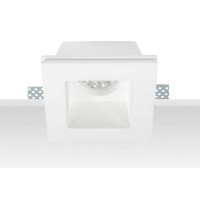 HARELENTA 1X50W GU10 Stropní, vestavné, bodové, komínkové, svítidlo, těleso sádra, barva bílá, pro žárovku 1x50W, GU10, ES50, 230V, IP20, tř.1. rozměry 120x120x61mm
