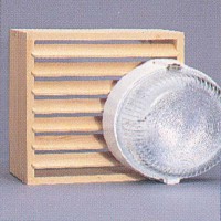 SAUNA 2, 1x60W, E27, 230V, ta=125 °C, IP34 Svítidlo se zvýšenou tepelnou odolností max. ta=125°C do sauny, základna plast, slo prismatické, pro žárovku 1x60W, E27, 230V, ta125 °C, IP34, tř.2, 250x250x130mm +dřevěná mřížka