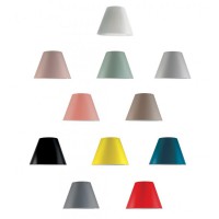 COSTANZA D13/1 Stínítko svítidla, materiál plast polykarbonát, povrch bílá, černá, šedá beton, žlutá kanárková, červená jahodová, růžová, šedobílá, modrá petrolejová, zelená mořská, pudrová, hnědá nugátová d=400mm, h=280mm