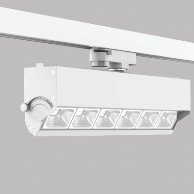 LLT ROT ADJUST VÝPRODEJ Lineární svítidlo, těleso hliník, černá, otočné 350°, nast sklon svíc +-60°, LED 27W, teplá 3000K, 3510lm, vyzař. úh 60/90°, Ra80, UGR<19, 230V, IP20, 370x86x60mm, 3F adapt NORDIC ALUMINIUM, 