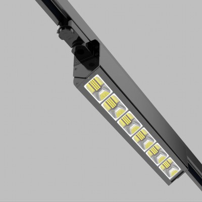 LLT ADJUST VÝPRODEJ Lineární svítidlo, těleso hliník, povrch černá, nast sklon svíc +-60°, LED 36W, teplá 3000K, 4680lm, vyzař. úh 60/90°, Ra80, UGR<19, 230V, IP20, 370x86x60mm, 3F adapt kompat NORDIC ALUMINIUM,