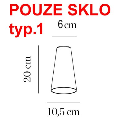 KOPELO SKLO Stínítka pro svítidlo KOPELO, materiál sko foukané, rozměry dle typu