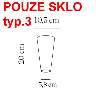 KOPELO SKLO TYP3 Stínítko typ.3 pro svítidlo KOPELO, materiál foukané sklo