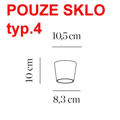 KOPELO SKLO TYP4 Stínítko typ.4 pro svítidlo KOPELO, materiál foukané sklo