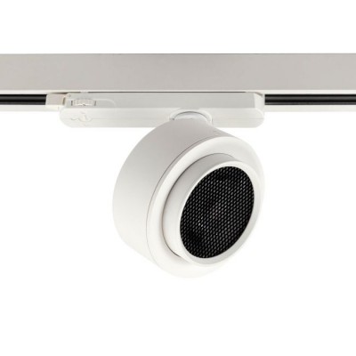 LIBERI 22W 3F Bodové svítidlo do 3-fázové lišty, nastav. směr svícení, materiál kov, povrch bílá, LED 22W, 2577lm, neutrální 4000K, ZOOM nastavitelný vyzař. úhel 15°-45°, Ra90, 230V, IP40, rozměry d=110mm, h=46mm.