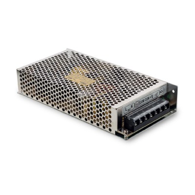 Zdroj pro LEDj 24V 150W Napájecí zdroj pro LED, napěťový, materiál kov bílá, LED, vstup 230V, výstup: 24V, 6,25A, 150W, IP20, tř.2, rozměry 199x38x98mm