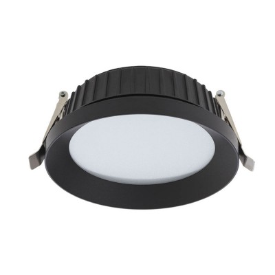 XCLASS Stropní, vestavné, svítidlo, materiál hliník, povrch černá, difuzor polykarbonát opál, LED 40W, 2994lm, neutrální 4000K, Ra80, 900mA, do koupelny IP54, tř.3, d=220mm, h=78mm, trafo samostatně