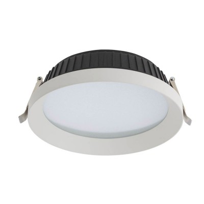ROTANSA Stropní, podhledové, svítidlo, materiál hliník, povrch bílá, difuzor polykarbonát opál, LED 40W, 2799lm, teplá 3000K, Ra80, 900mA, do koupelny IP54, tř.3, d=220mm, h=78mm, trafo samostatně