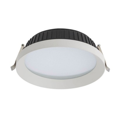 XCLASS Stropní, vestavné, svítidlo, materiál hliník, povrch bílá, difuzor polykarbonát opál, LED 40W, 2799lm, teplá 3000K, Ra80, 900mA, do koupelny IP54, tř.3, d=220mm, h=78mm, trafo samostatně