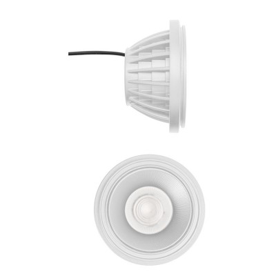 XCOMBO Světelný zdroj, materiál hliník, povrch bílá, modul bodový LED 1x20W, 2260lm, neutrální 4000K, vyzař. úhel 38°, Ra80, 230V, IP20, tř.2, rozměry d=111mm, h=55mm, vč trafa na kabelu