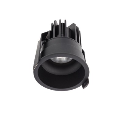 BELORS LED 11W 500MA Stropní, podhledové, bodové, komínkové svítidlo, materiál hliník, povrch bílá/zlatá/černá, krycí sklo čiré, LED 11W, teplá 3000K/neutrální 4000K, 500mA, vyzař. úhel 50°, IP20, Ra80/Ra90, tř.3, d=82mm, h=75mm, trafo samostatně