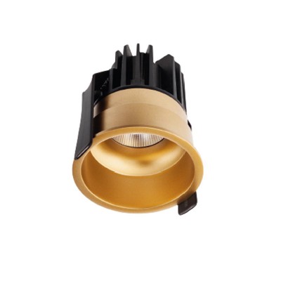 BELORS 500MA Stropní, podhledové, bodové komínkové svítidlo, materiál hliník, povrch zlatá, krycí sklo čiré, LED 11W, neutrální 4000K, 500mA, vyzař. úhel 50°, IP20, Ra80, tř.3, d=82mm, h=75mm, trafo samostatně