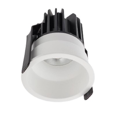 XCLUB Vestavné, bodové svítidlo, materiál hliník bílá, krycí sklo čiré, LED 11W/880lm/500mA, 24V, nebo 15W/1200lm/700mA, 22V, teplá 2700K, UGR<19, Ra90, IP20, tř.3, d=82mm, h=75mm, bez trafa