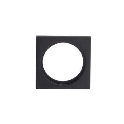 XCLUB Dekorativní rámeček jednonásobný, pro stropní, vestavné, komínkové, bodové svítidlo, materiál hliník, povrch černá, rozměry 100x100x4mm