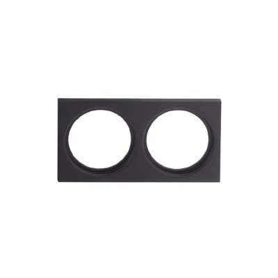 XCLUB Dekorativní rámeček dvojnásobný, pro stropní, vestavné, komínkové, bodové svítidlo, materiál hliník, povrch černá, rozměry 100x192x4mm