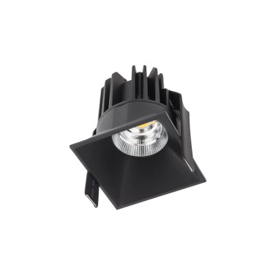VIANUS 500MA Stropní, podhledové, bodové, komínkové svítidlo, materiál hliník, povrch černá, krycí sklo čiré, LED 9W, teplá 3000K, 500mA, vyzař. úhel 36°, IP20, Ra90, tř.3, 56x56x68mm, trafo samostatně