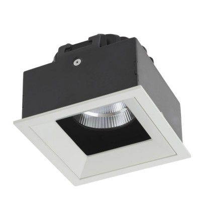 XDEEP Podhledové bodové svítidlo, materiál hliník, povrchh bílá, LED 10W, 568lm, teplá 3000K, vyzař. úhel 45°, Ra90, 500mA, IP20, tř.3, 79x79x58mm, trafo samostatně