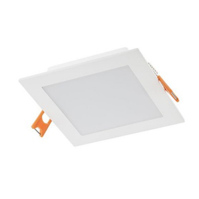 XFACE Stropní, vestavné, čtvercové svítidlo, těleso hliník, povrch bílá, difuzor plast opál, LED 6W, teplá 3000K, 432lm, vyzař. úhel 120°, 230V, IP20, Ra80, tř.2, rozměry 110x110x25mm