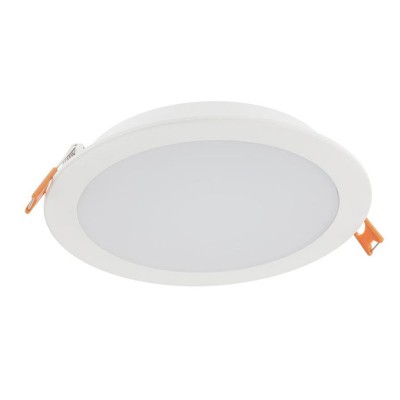 XFACE Stropní, vestavné, kruhové svítidlo, těleso hliník, povrch bílá, difuzor plast opál, LED 18W, teplá 3000K, 1346lm, vyzař. úhel 120°, 230V, IP20, Ra80, tř.2, rozměry d=175mm, h=25mm