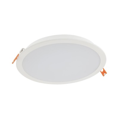 PORAD KRUH Stropní, podhledové, kruhové svítidlo, těleso hliník, povrch bílá, difuzor plast opál, LED 24W, neutrální 4000K, 1938lm, vyzař. úhel 120°, 230V, IP20, Ra80, tř.2, rozměry d=225mm, h=25mm