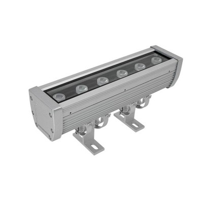 POLETIO LED reflektor L Světlomet venkovní reflektor, materiál hliník, povrch elox, krycí sklo tvrzené, LED 6W, 678lm, teplá 3000K, UGR<7, 230V, IK08, IP65, vyzař. úhel 30°, Ra80, tř.1+tř.3, 135x76x300mm, vč trafa