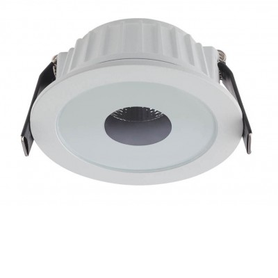 XGLOW Vestavné svítidlo, materiál hliník, povrch bílá mat, difuzor sklo mezikruží bílá, LED 13W, 1190lm, teplá 3000K, 230V, IP20, Ra90, tř.2, rozměry d=92mm, h=44mm.