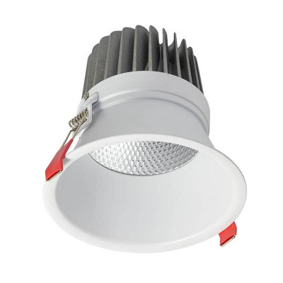 XKAPPA Vestavné, bodové svítidlo, materiál hliník, povrch bílá, LED 25W, 2780lm, neutrální 4000K, UGR<17, vyzař. úhel 24°, Ra90, 230V, IP20, tř.2, rozměry d=128mm, h=130mm, vč trafa