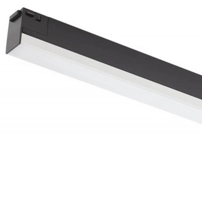 XCLICK M Lineární svítidlo do kolejnicového systému, hliníkový profil, černá, difuzor plast opál, LED 38,4W, 4800lm, neutrální 4000K, Ra90, stmív DALI, 48V, IP20, tř.3, rozměry 601x42,5x32,5mm.