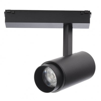 WORTHING SP ZOOM 48V 33mm Bodové svítidlo do kolejnicového systému, hliník, černá, LED 13W, 1350lm, teplá 3000K, ZOOM nastavitelný vyzař. úhel 15°-30°, Ra90, stmívatelné DALI, 48V, IP20, rozměry d=65mm, l=122mm