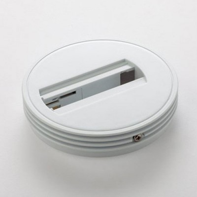 MINITRACK Stropní adaptér napájení pro 1-fázové lišty, materiál hliník, povrch bílá, 230V, IP20, tř.1, rozměry d=120mm, h=25mm
