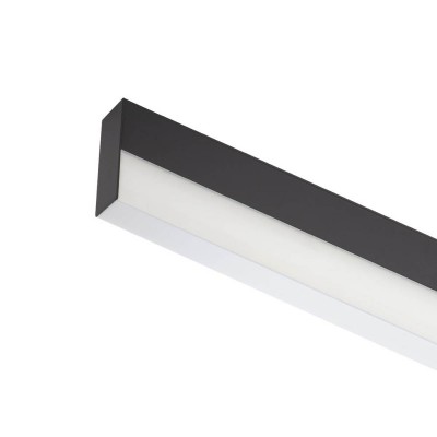 XTRIM MEDIUM Stropní, vestavné svítidlo do 1-fázové lišty, základna hliník, povrch černá, difuzor plast opál, LED 24W, 1235lm, teplá 3000K, vyzař. úh 120°, Ra80, stmív DALI, 48V, IP20, tř.3, rozm 300x34x7