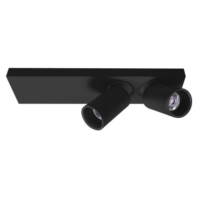WRENA Stropní, přisazené, bodové svítidlo, nastavitelný směr svícení, těleso hliník, povrch černá, LED 2x11W, 2x691lm, teplá 3000K, vyzař. úhel 24°, Ra80, 230V, IP20, tř.2, 300x75x98mm