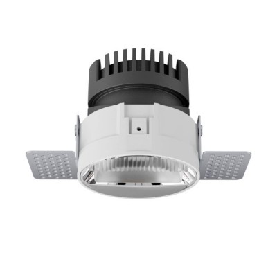 USTOP RFL LED 10W WALLWASHER Podhledové bezrámečkové svítidlo, materiál hliník, povrch bílá, LED 10W, 1350lm, teplá 3000K, Ra90, ASYMETRICKÉ WALLWASHER, 230V, IP40, tř.2, rozměry d=83mm, h=75mm