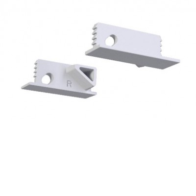 PRF koncovka Sada dvou koncovek nano profilu pro LED pásky s otvorem, materiál plast, povrch bílá.