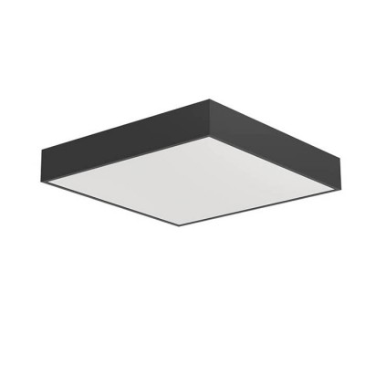 XPILL Stropní/závěsné svítidlo, materiál hliník černá, difuzor plast opál, LED 40W, 5040lm, CCT nast teplota teplá 3000K, neutr 4000K, denní 6000K, Ra80, 230V, IP20, tř.1, 400x400x59,5mm, závěs samostatně