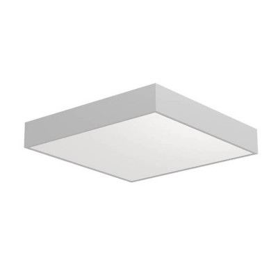 XPILL Stropní/závěsné svítidlo, materiál hliník bílá, difuzor plast opál, LED 40W, 5040lm, CCT nast teplota teplá 3000K, neutr 4000K, denní 6000K, Ra80, 230V, IP20, tř.1, 400x400x59,5mm, závěs samostatně