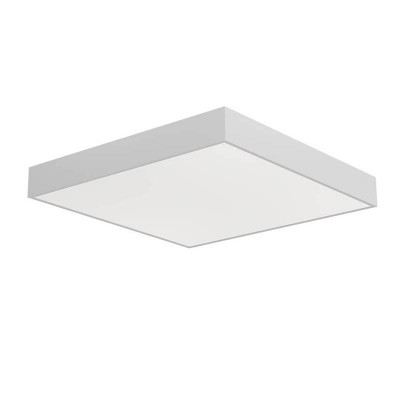 XPILL Stropní/závěsné svítidlo, materiál hliník bílá, difuzor plast opál, LED 50W, 6720lm, CCT nast teplota teplá 3000K, neutr 4000K, denní 6000K, Ra80, 230V, IP20, tř.1, 500x500x63,5mm, závěs samostatně