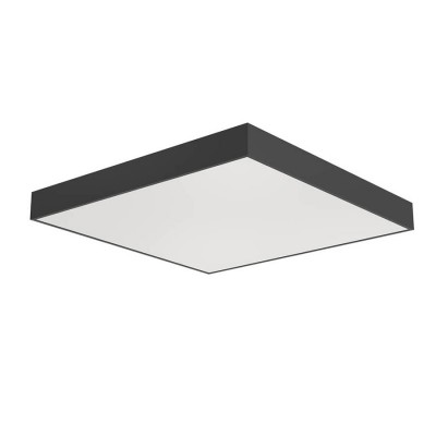 XPILL Stropní/závěsné svítidlo, materiál hliník černá, difuzor plast opál, LED 60W, 8658lm, CCT nast teplota teplá 3000K, neutr 4000K, denní 6000K, Ra80, 230V, IP20, tř.1, 600x600x63,5mm, závěs samostatně