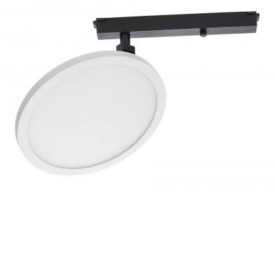 XCLICK S Svítidlo do lištového systému, hliník, černá, difuzor plast opál, LED 11,2W, 1320lm, teplá 3000K, stmívatelné PWM, Ra90, 48V, IP20, tř.3, rozměry hlavice: d=144mm.