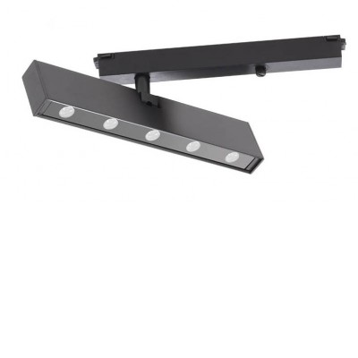 LINCE LISP  48V, 15mm Lineární, bodové svítidlo, nastavitelný směr svícení, hliník, černá, LED 4,5W/9W, teplá 2700K, nebo 3000K, vyzař. úhel 20° UGR<16, Ra90, 48V, IP20,
