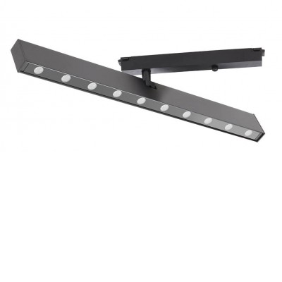 XCLICK S Lineární, bodové svítidlo, nastavitelný směr svícení, hliník, černá, LED 4,5W 560lm/2197m, teplá 2700K, vyzař. úhel 20° UGR<16, Ra90, 48V, IP20, rozměry 201x14,6x60 mm