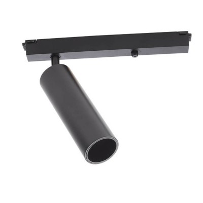 XCLICK S Bodové svítidlo do lištového systému, nastavitelný směr svícení, těleso hliník, černá, LED 5,4W, 590lm/393lm, teplá 2700K, vyzař. úhel 14°, UGR<19, Ra90, stmív PWM, 48V, IP20, d=30mm, l=97mm