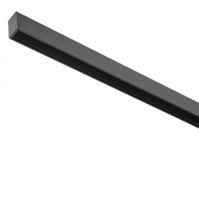 XCLICK S Stropní, přisazená, nebo závěsná, napájecí lišta systému osvětlení, materiál hliník, černá, 48V, max zátěž 350W, IP20, tř.3, rozměry 2500x33x19mm, slot pro svítidla 15mm