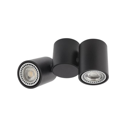 MATAN 2X50W GU10 Stropní, přisazené, dvojbodové svítidlo, nastavitelný směr svícení, těleso hliník, povrch bílá/černá, pro žárovku 2x50W, GU10, 230V, IP20, tř.1, rozměry 60x180x100mm